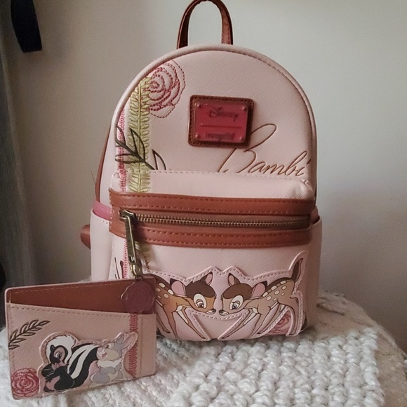 Loungefly Handbags - Loungefly Bambi mini backpack & cardholder
